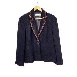 Travis Ayers Jacket Blazer Suit Brown Size 12